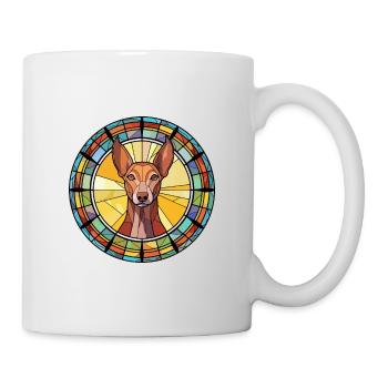 Pharaoh Hound Dog Breed Stained Glass Colorful Wat - Mug - white - Right
