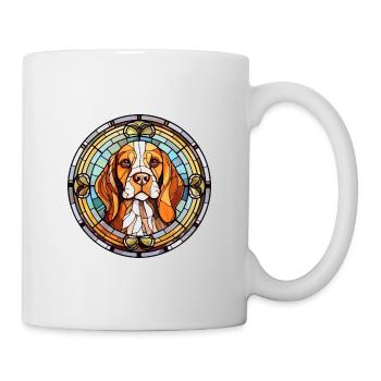 Slovensky Cuvac chien race vitrail coloré W - Mug blanc - blanc - Droite