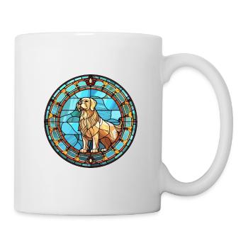 Sud russe Ovcharka chien race vitrail Col - Mug blanc - blanc - Droite