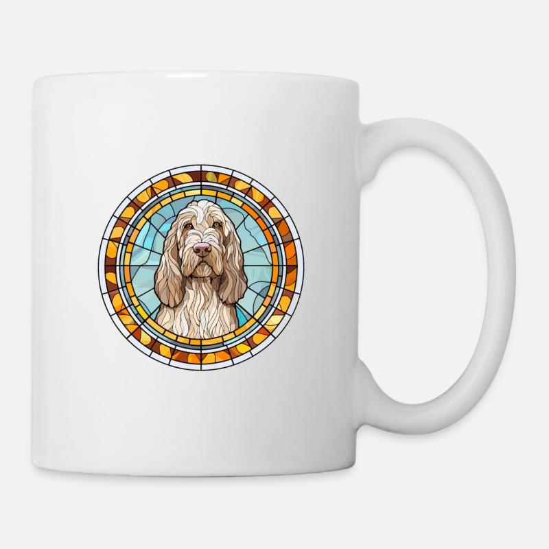 Spinone Italiano Hunderasse Buntglas Bunt - Tasse - Weiß