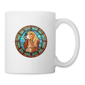 Strellufstover Dog Breed Stained Glass Colorful Wa - Mug - white - Right