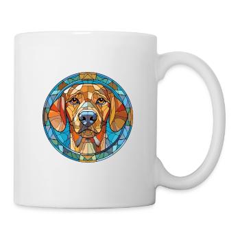 Schweizer Laufhund Dog Breed Stained Glass Colorfu - Mug - white - Right
