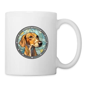 Smaland chien chien race vitrail coloré Wat - Mug blanc - blanc - Droite
