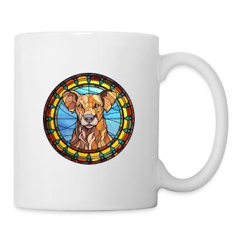 Taigan Dog Breed Stained Glass Colorful Watercolor - Mug - white - Right