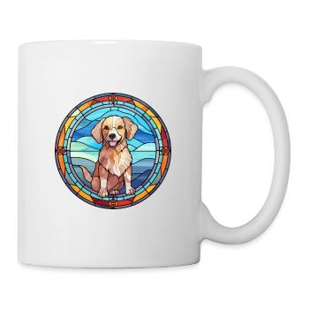 Taigan Kyrgyz Taighany Dog Breed Stained Glass Col - Mug - white - Right
