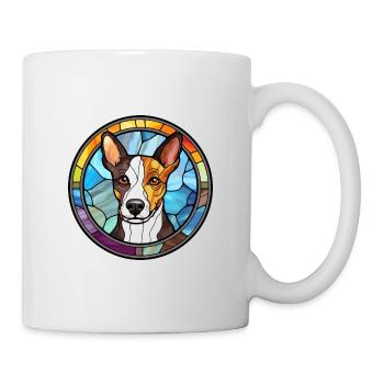 Tenterfield Terrier Hunderasse Buntglas Colorf - Tasse - Weiß - Rechts