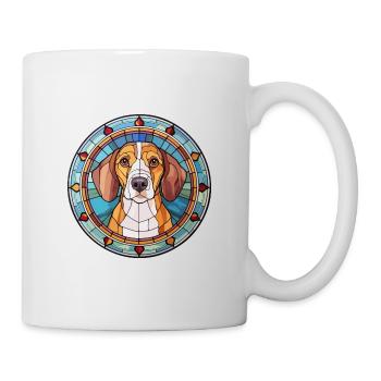 Serbe tricolore chien chien race vitrail C - Mug blanc - blanc - Droite