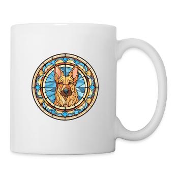 Slovak Cuvac Dog Breed Stained Glass Colorful Wate - Mug - white - Right