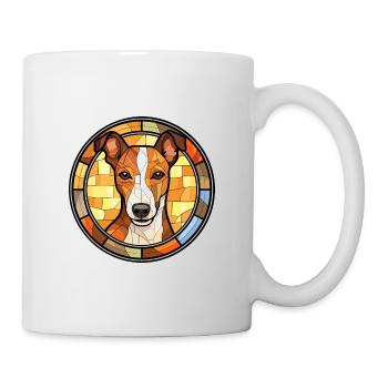 Glatter Foxterrier Hunderasse Buntglas Colorfu - Tasse - Weiß - Rechts