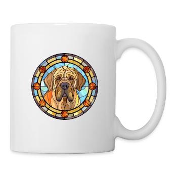 Spanish Mastiff Dog Breed Stained Glass Colorful W - Mug - white - Right