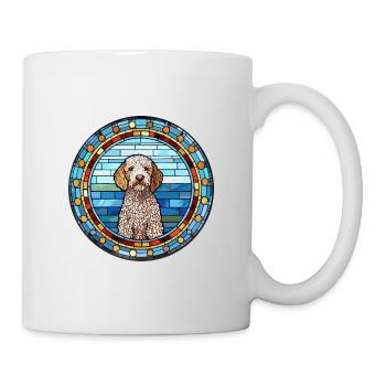 Spanish Water Dog Breed Stained Glass Colorful Wat - Mug - white - Right