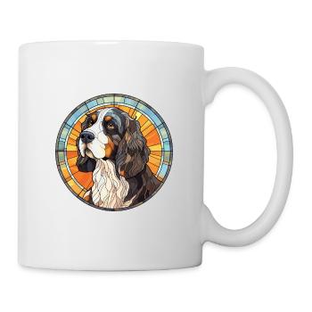 Stabyhoun chien race vitrail coloré Waterco - Mug blanc - blanc - Droite