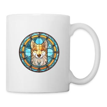 Tamaskan Dog Breed Stained Glass Colorful Watercol - Mug - white - Right
