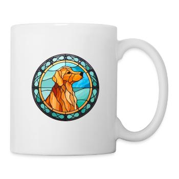 Suisse Laufhund chien race vitrail coloré Wa - Mug blanc - blanc - Droite