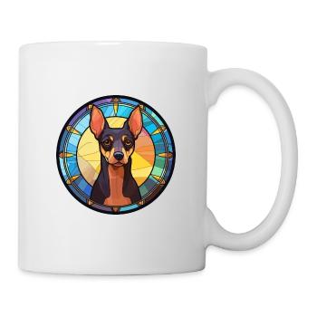 Jouet Manchester Terrier chien race vitrail Col - Mug blanc - blanc - Droite