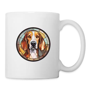 Treeing Walker Coonhound chien race vitrail C - Mug blanc - blanc - Droite