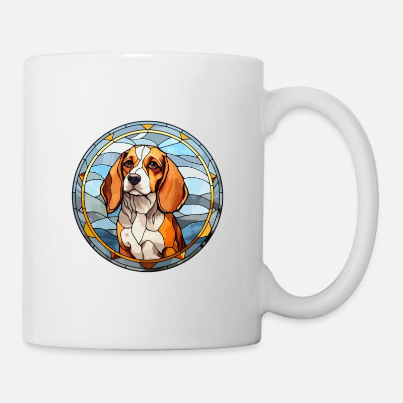 Tiroler Bracke Hunderasse Buntglas Bunt Wa - Tasse - Weiß