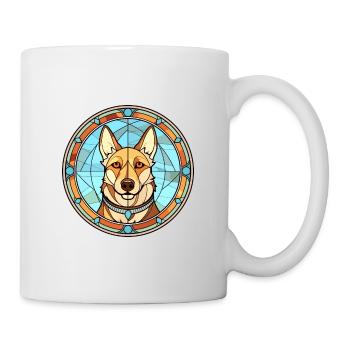 Westsibirische Laika-Hunderasse Buntglasfarbe - Tasse - Weiß - Rechts