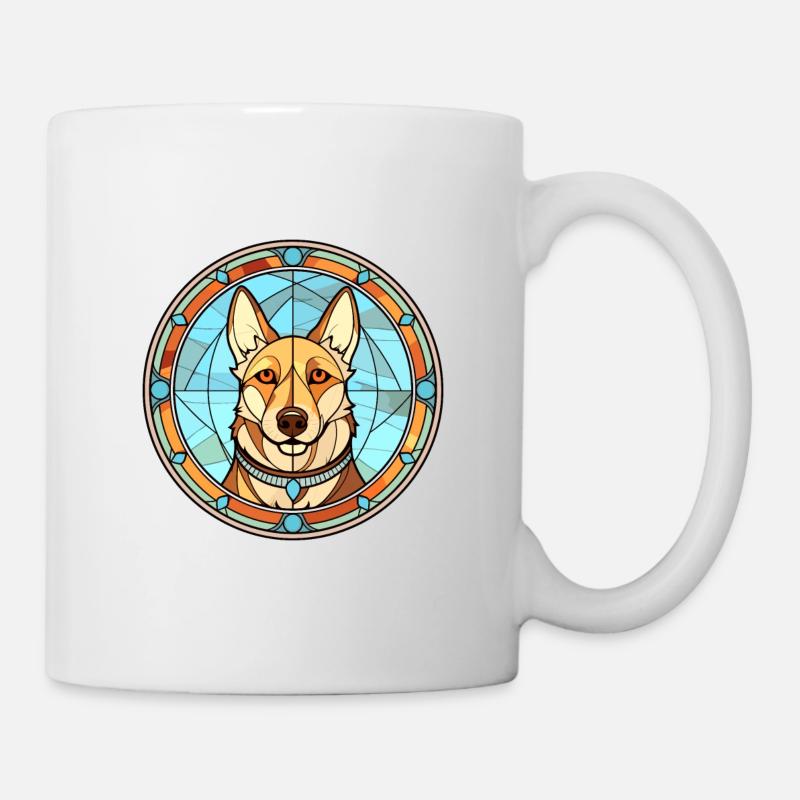 Westsibirische Laika-Hunderasse Buntglasfarbe - Tasse - Weiß