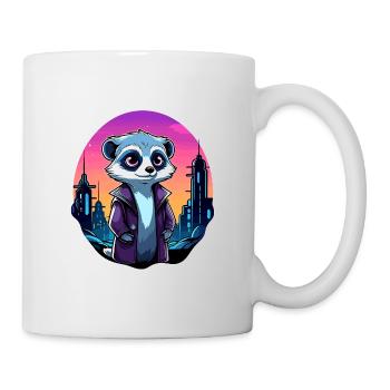 Erdmännchen Zeichnung - Tasse - Weiß - Rechts