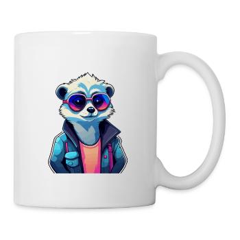 Erdmännchen Zeichnung - Tasse - Weiß - Rechts