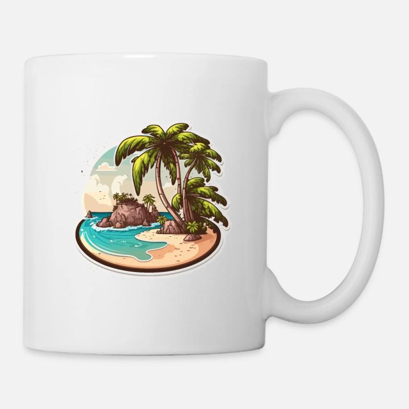 Le chercheur de paradis tropical - Mug blanc - blanc