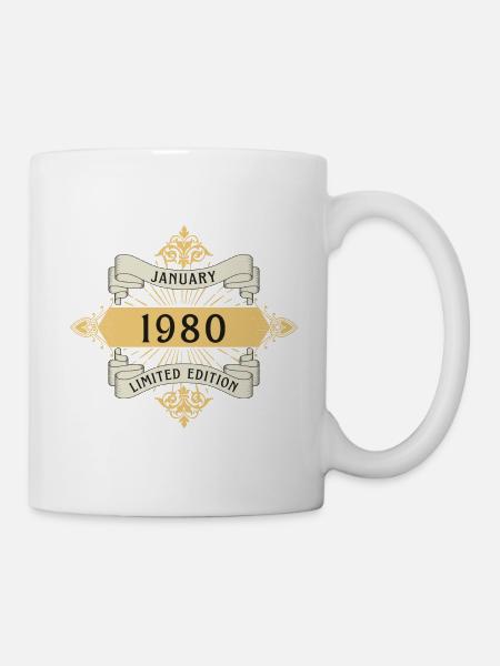 January 1980 Birthday Limited Edition - Mug - white