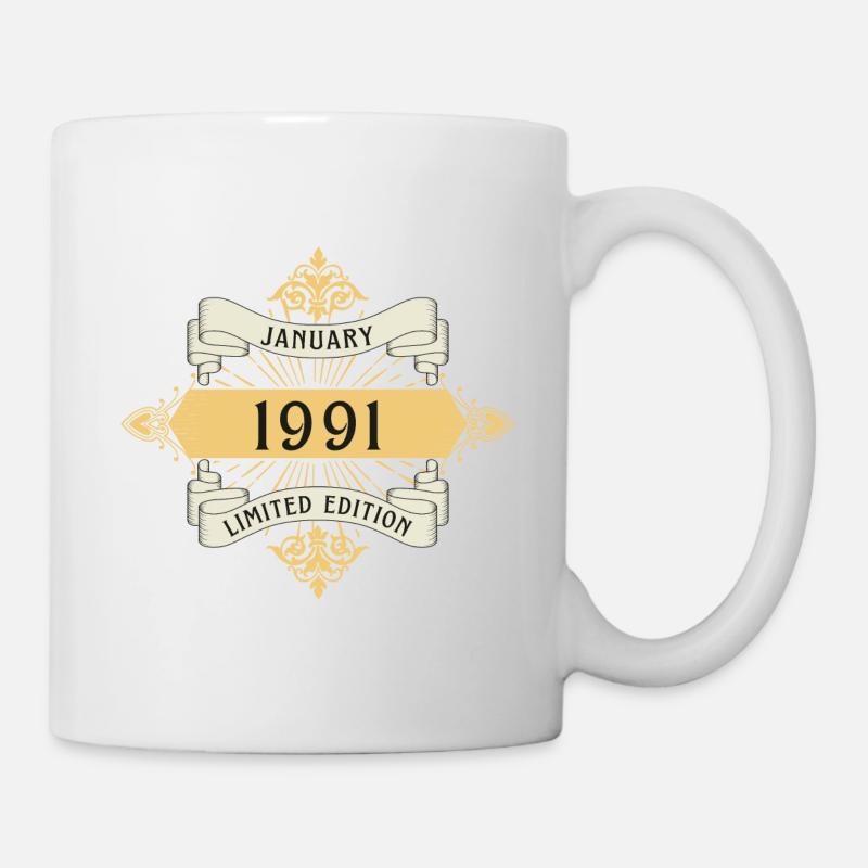 Januar 1991 Geburtstag Limited Edition - Tasse - Weiß
