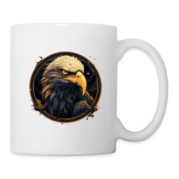 wunderschöner farbiger Adler - Tasse - Weiß - Rechts