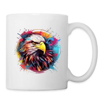 Adler in Farben - Tasse - Weiß - Rechts