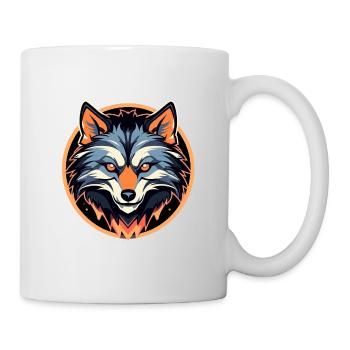 Werwolf Halloween Illustration - Tasse - Weiß - Rechts