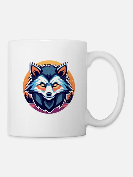 Werwolf Halloween Illustration - Tasse - Weiß