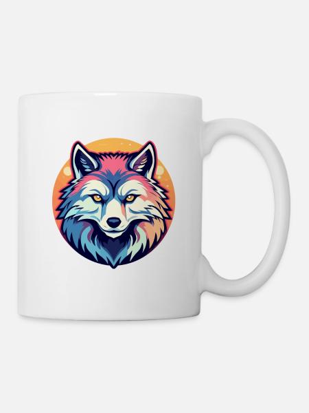 Werwolf Halloween Illustration - Tasse - Weiß