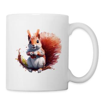 Squirrel / Animal / Rodent / Forest Animal / Comic - Mug - white - Right