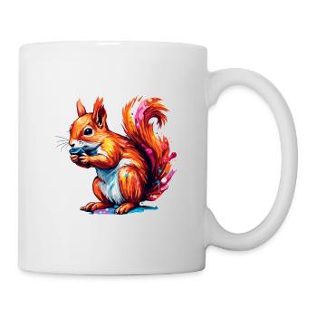 Squirrel / Animal / Rodent / Forest Animal / Comic - Mug - white - Right