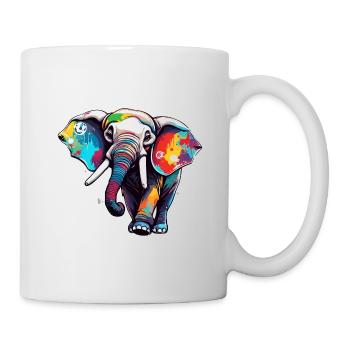 Elephant / Animal / Safari / Zoo / Africa / Comic - Mug - white - Right