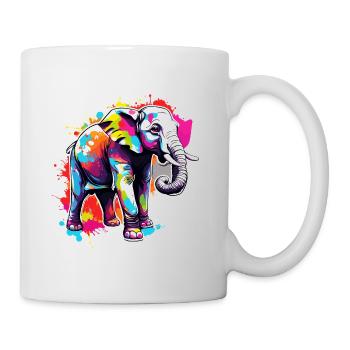 Elephant / Animal / Safari / Zoo / Africa / Comic - Mug - white - Right