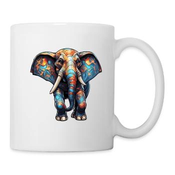Elephant / Animal / Safari / Zoo / Africa / Comic - Mug - white - Right