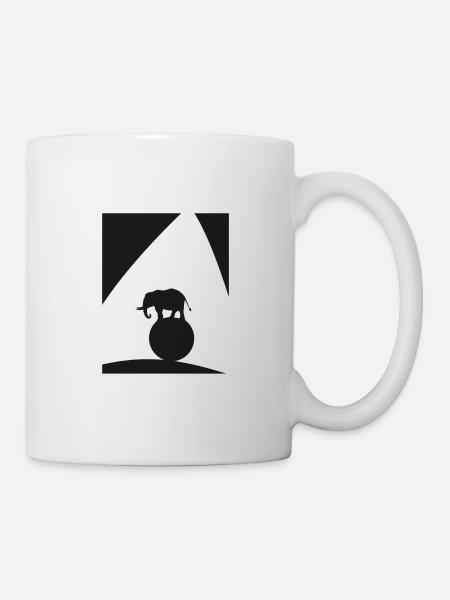 Éléphants Cirque Eléphants - Mug blanc - blanc