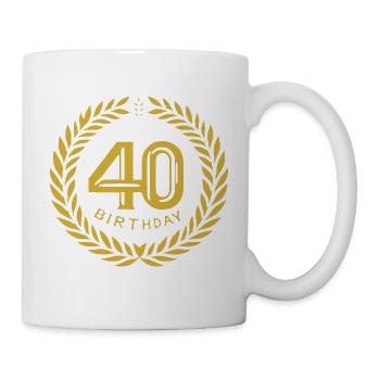 Quarante 40e anniversaire - Mug blanc - blanc - Droite