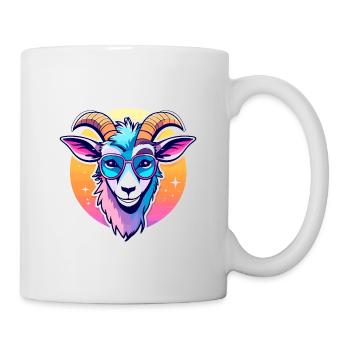 Illustration de chèvre - Mug blanc - blanc - Droite