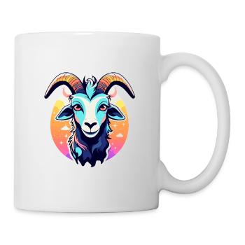 Illustration de chèvre - Mug blanc - blanc - Droite