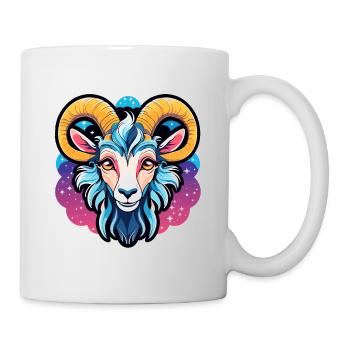 Illustration de chèvre - Mug blanc - blanc - Droite