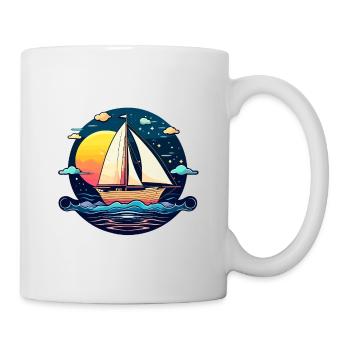 Sailboat Illustration - Mug - white - Right