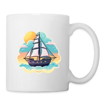 Sailboat Illustration - Mug - white - Right