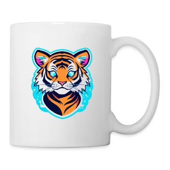 Tiger Illustration - Tasse - Weiß - Rechts