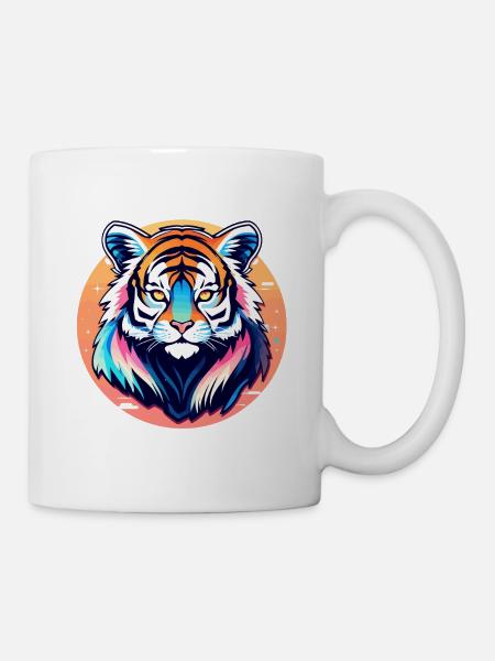 Tiger Illustration - Tasse - Weiß
