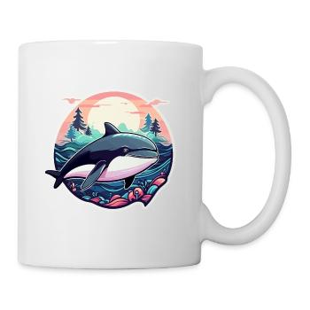 Wal Illustration - Tasse - Weiß - Rechts