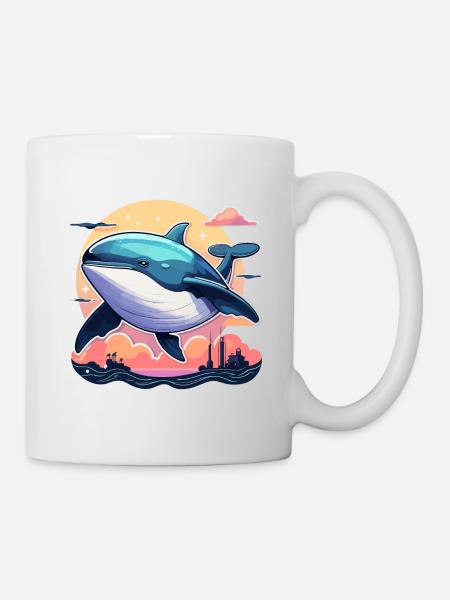 Wal Illustration - Tasse - Weiß