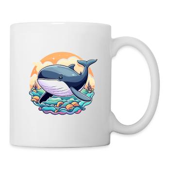 Wal Illustration - Tasse - Weiß - Rechts